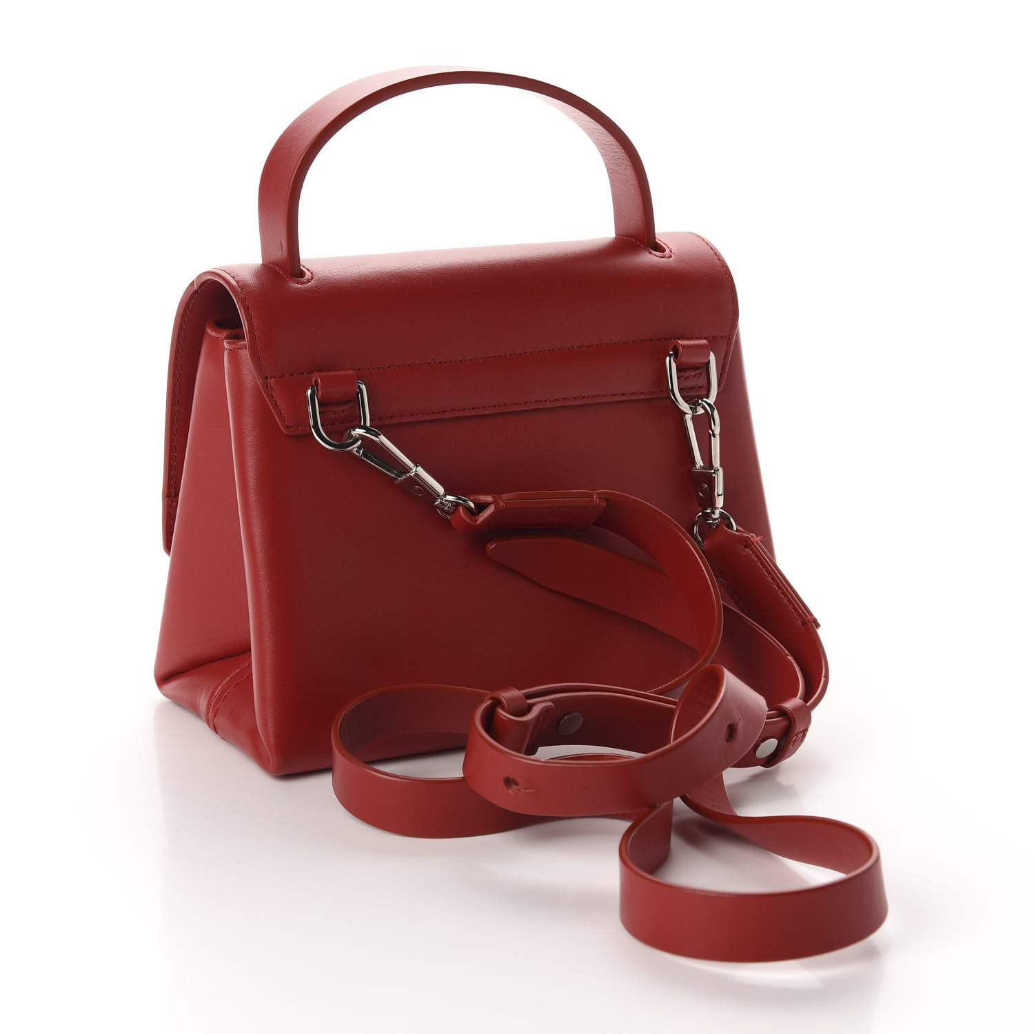 3.1 Phillip Lim 3.1 Smooth Calfskin Mini Alix Top Handle Satchel Scarlet 3 of 10
