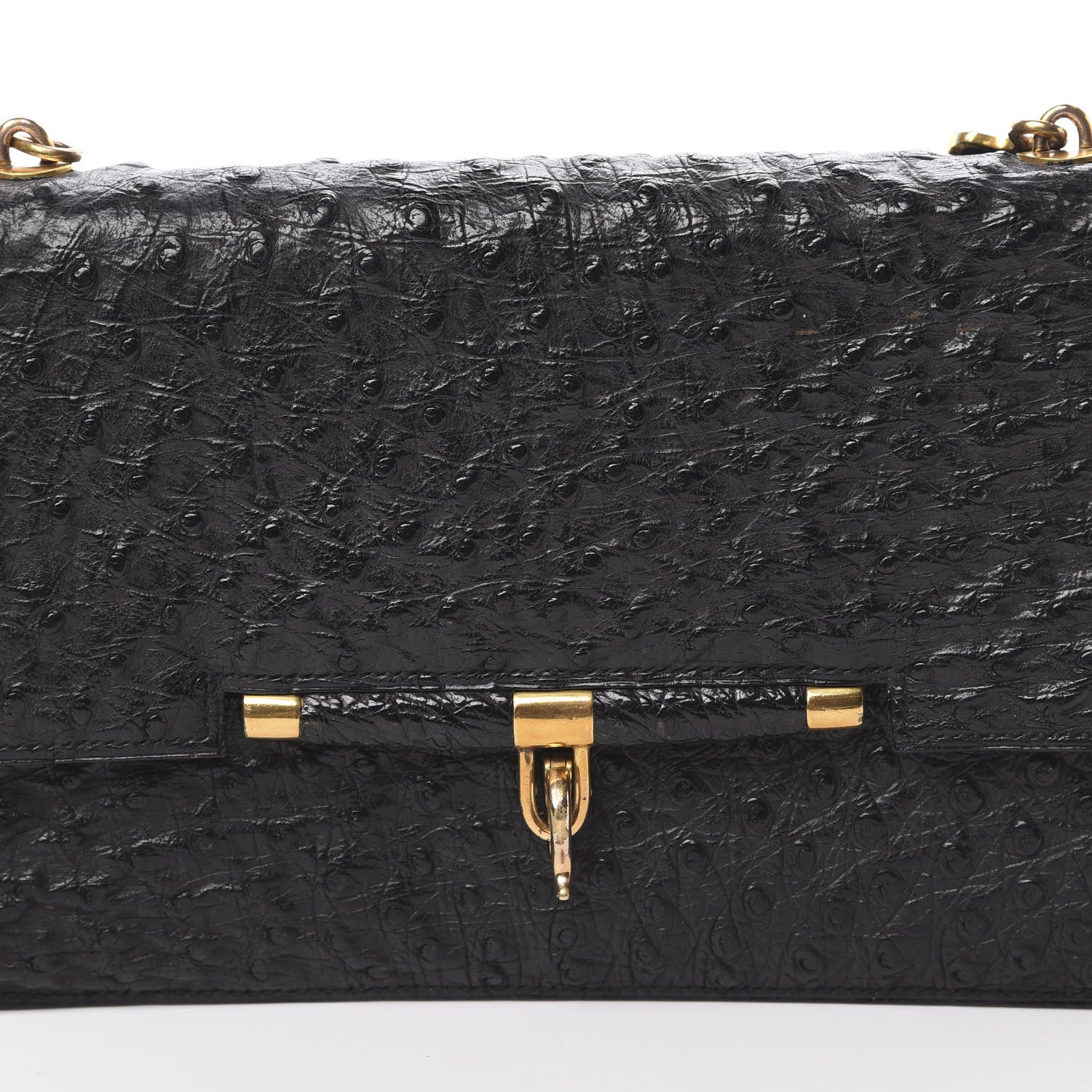 Hermes Ostrich Palonnier Bag Black 7 of 19