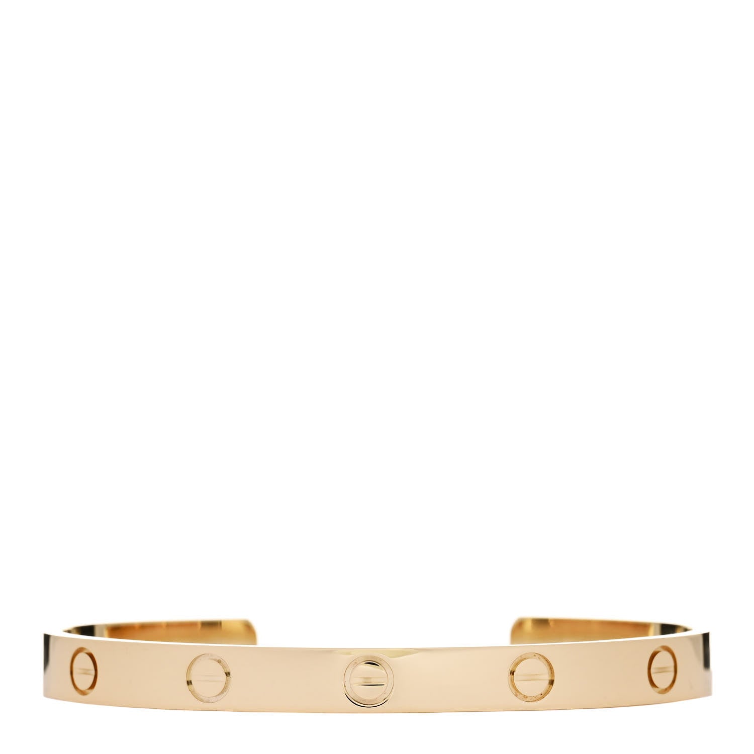 Cartier 18K Yellow Gold LOVE Cuff Bracelet 18 1 of 3