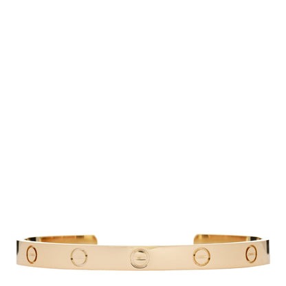 Cartier 18K Yellow Gold LOVE Cuff Bracelet 18 1 of 3