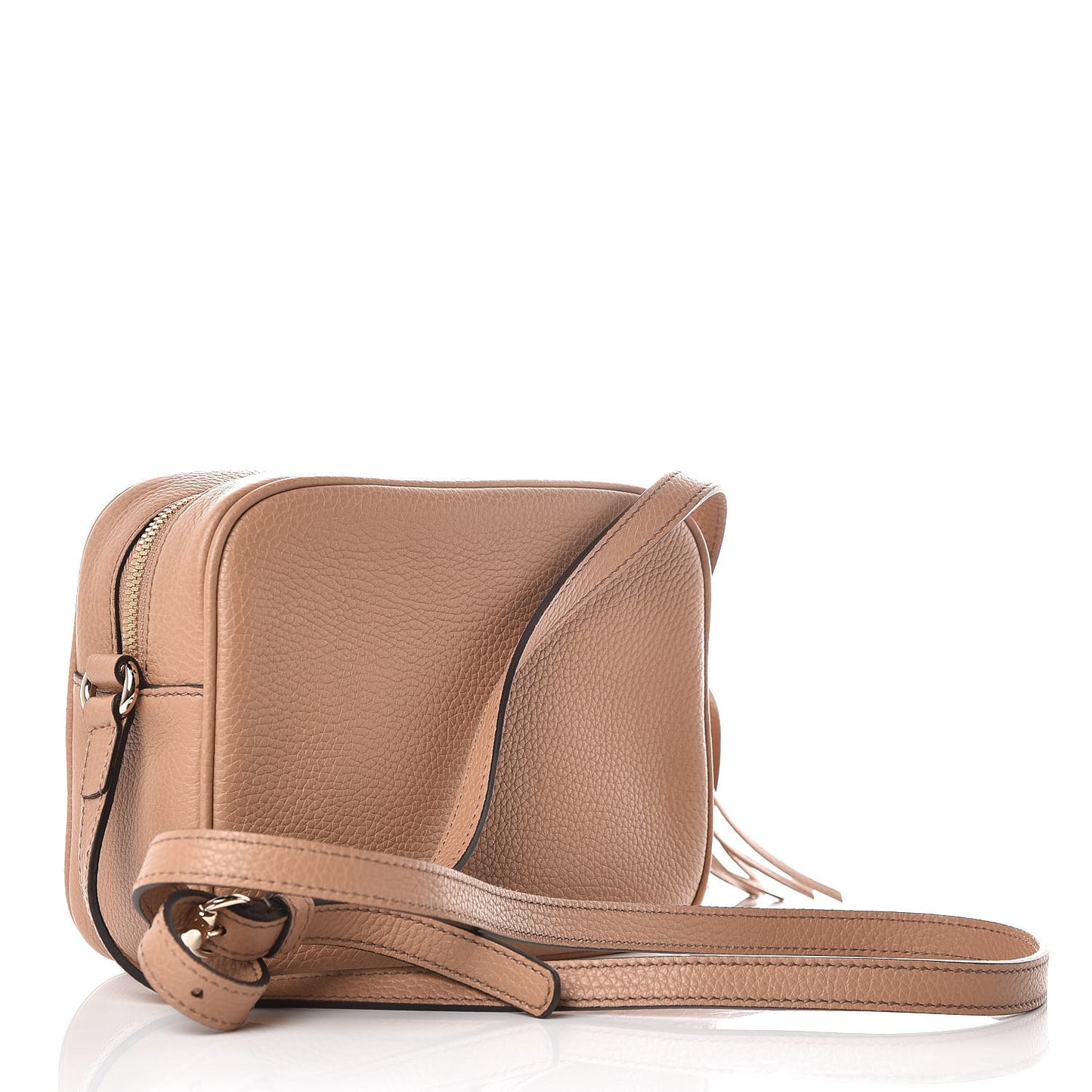 Pebbled Calfskin Small Soho Disco Bag Camelia
