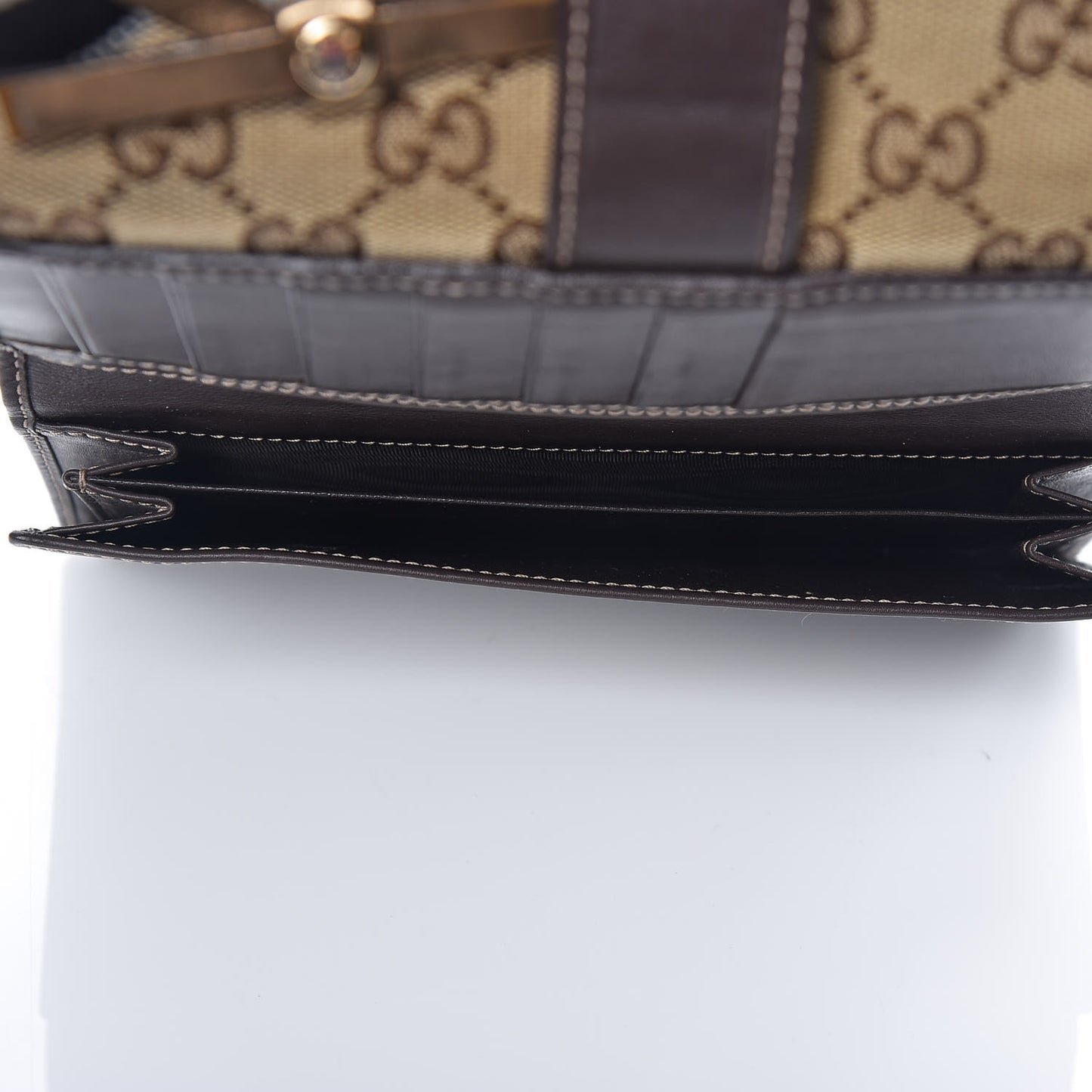 Monogram Guccioli Brando Chihuahua Continental Wallet Dark Brown
