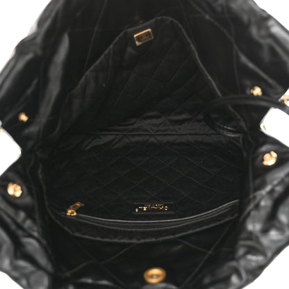 Chanel Shiny Calfskin Quilted Small Chanel 22 Black 6 of 12