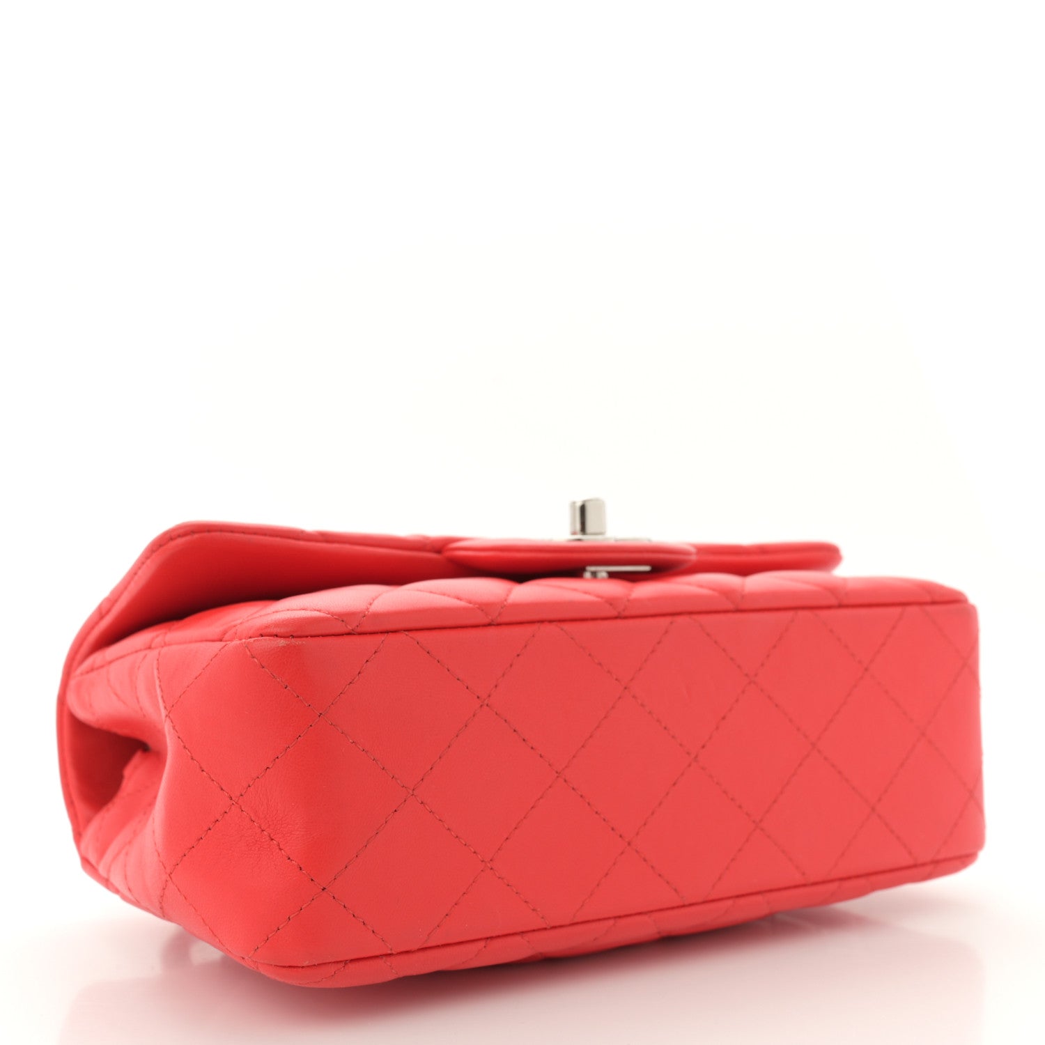 Chanel Lambskin Quilted Mini Rectangular Flap Red 4 of 11