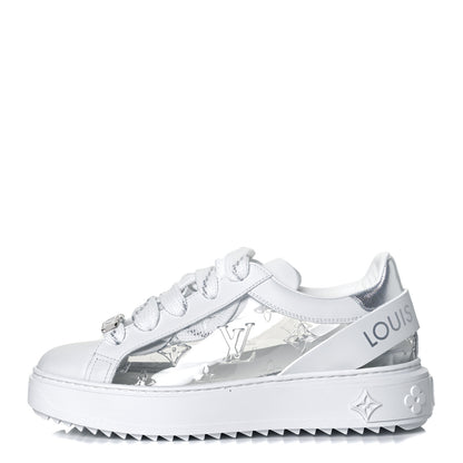 Louis Vuitton Monogram PVC Time Out Sneakers 36 Silver 1 of 12