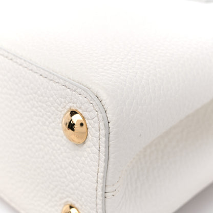 Louis Vuitton Taurillon Capucines BB Snow 10 of 10