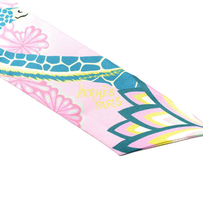 Hermes Silk The Three Graces Twilly Rose Bonbon Canard 4 of 4