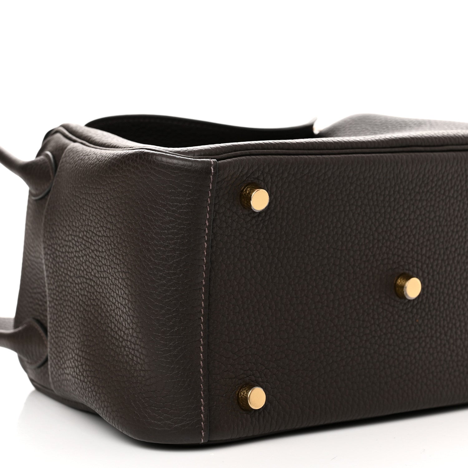 Hermes Taurillon Clemence Lindy 26 Chocolate 9 of 11