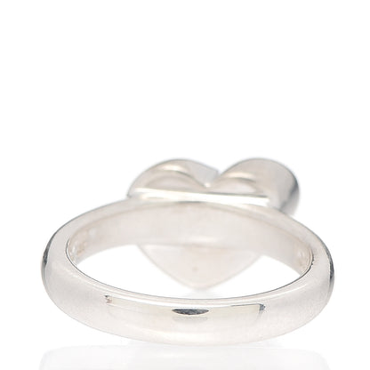Tiffany Sterling Silver Paloma Picasso Modern Heart Diamond Ring 49 5 3 of 5