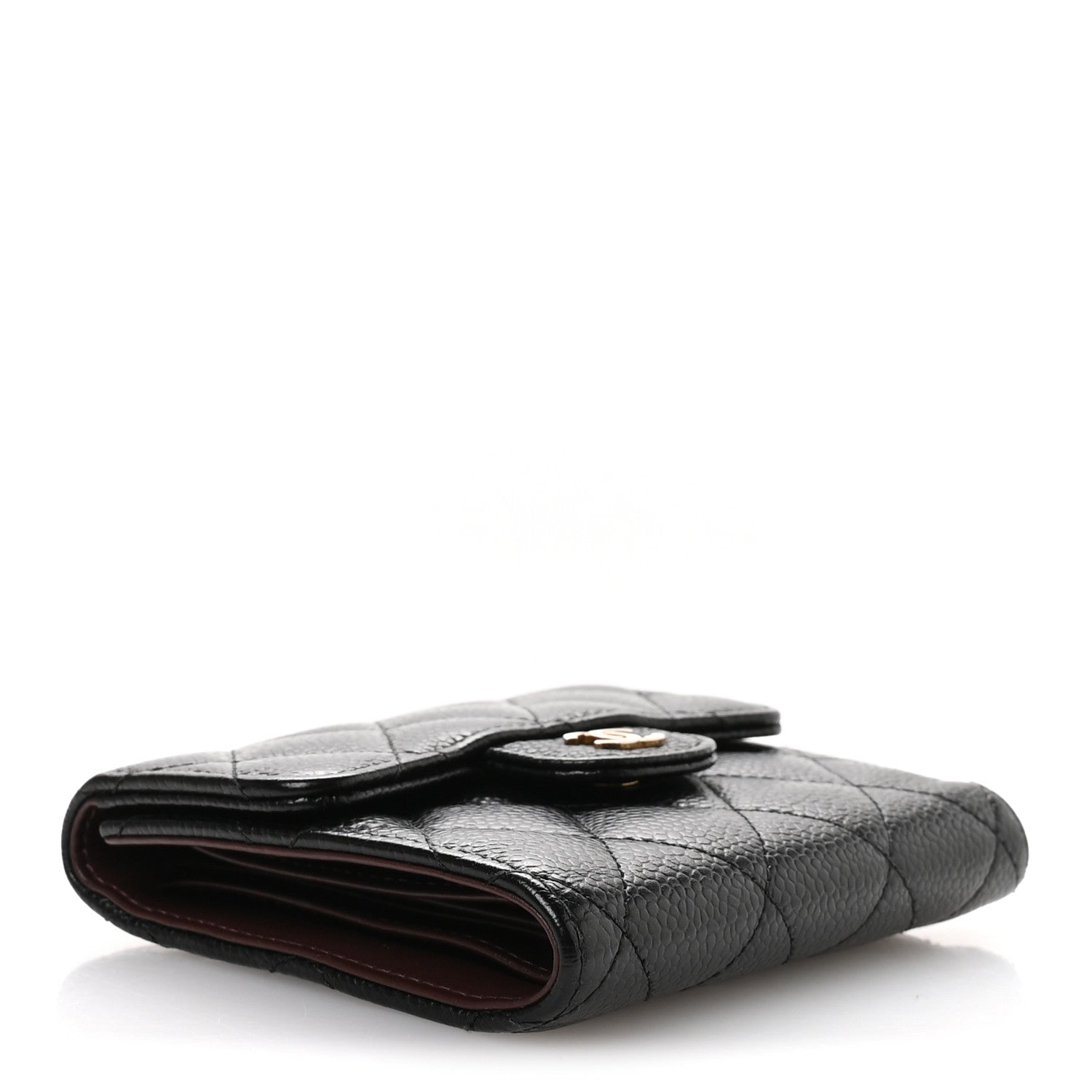 Chanel Caviar Quilted Compact Flap Wallet Black 4 of 8