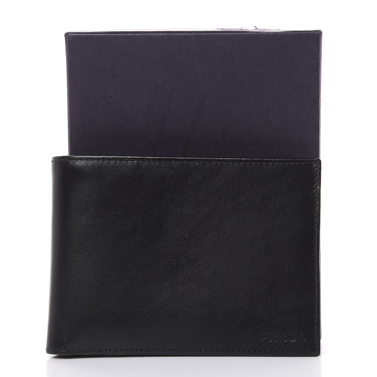 Prada Siviglia Bi-Fold Wallet Black 10 of 10