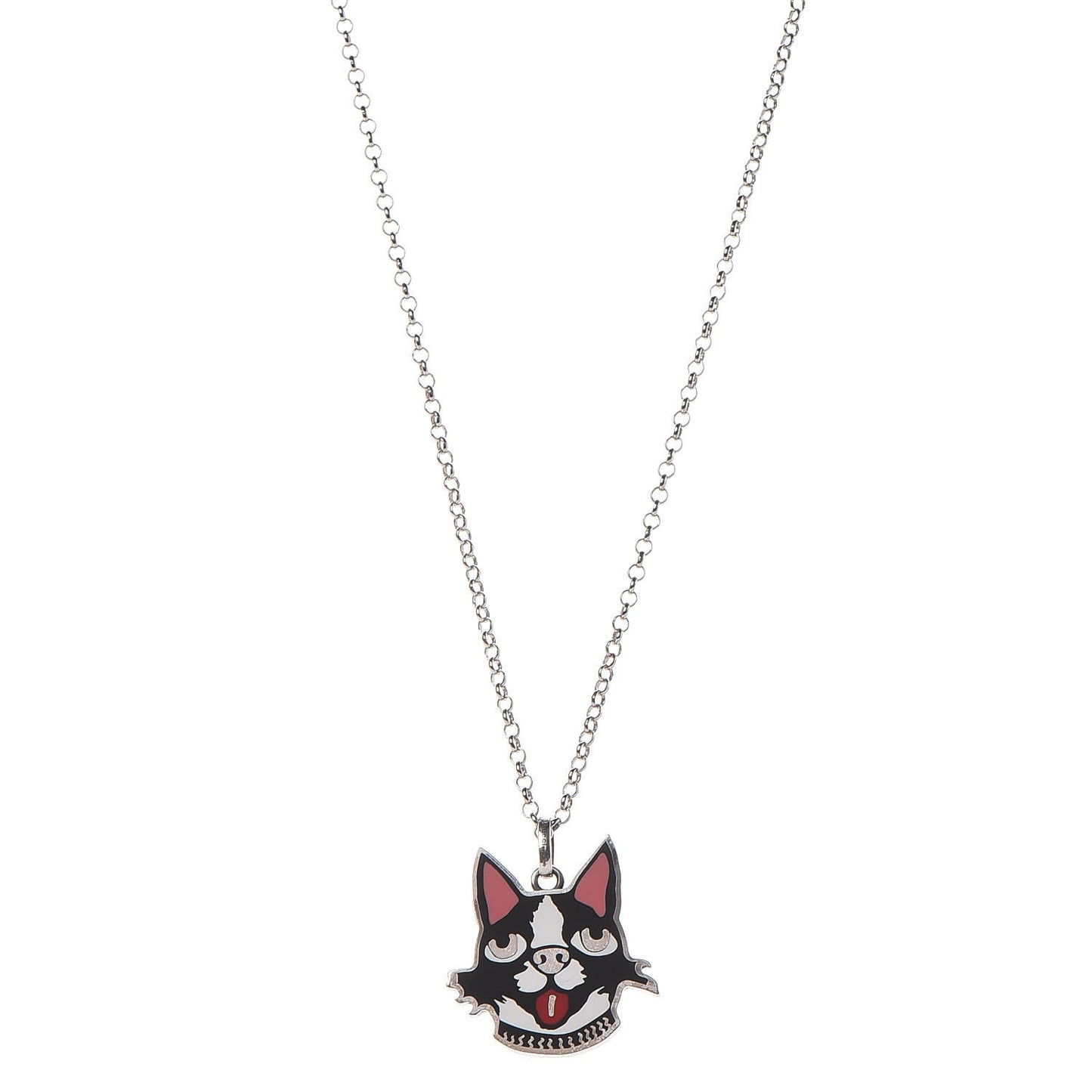 Sterling Silver Enamel Bosco Pendant Necklace