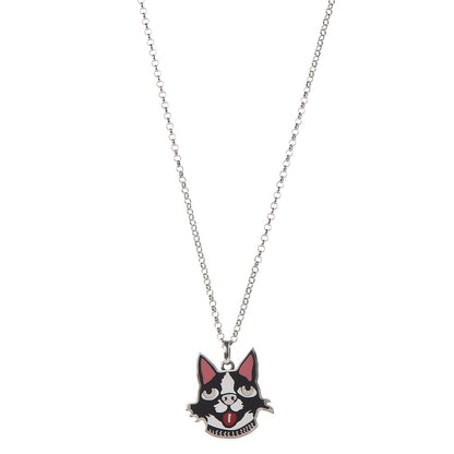 Gucci Sterling Silver Enamel Bosco Pendant Necklace 1 of 8