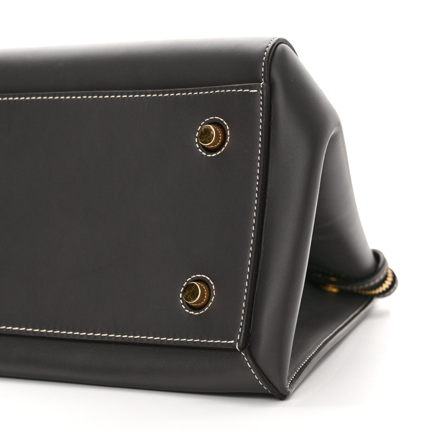 Smooth Calfskin Medium Edge Shoulder Bag Grey