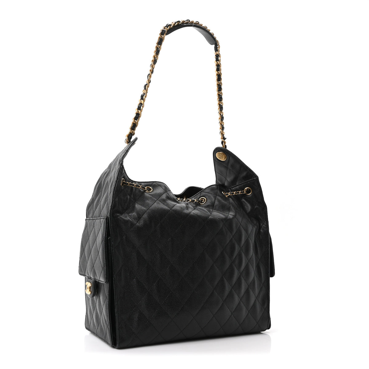 Chanel Caviar Quilted Medium Chanel 25 Handbag Black 4 of 12