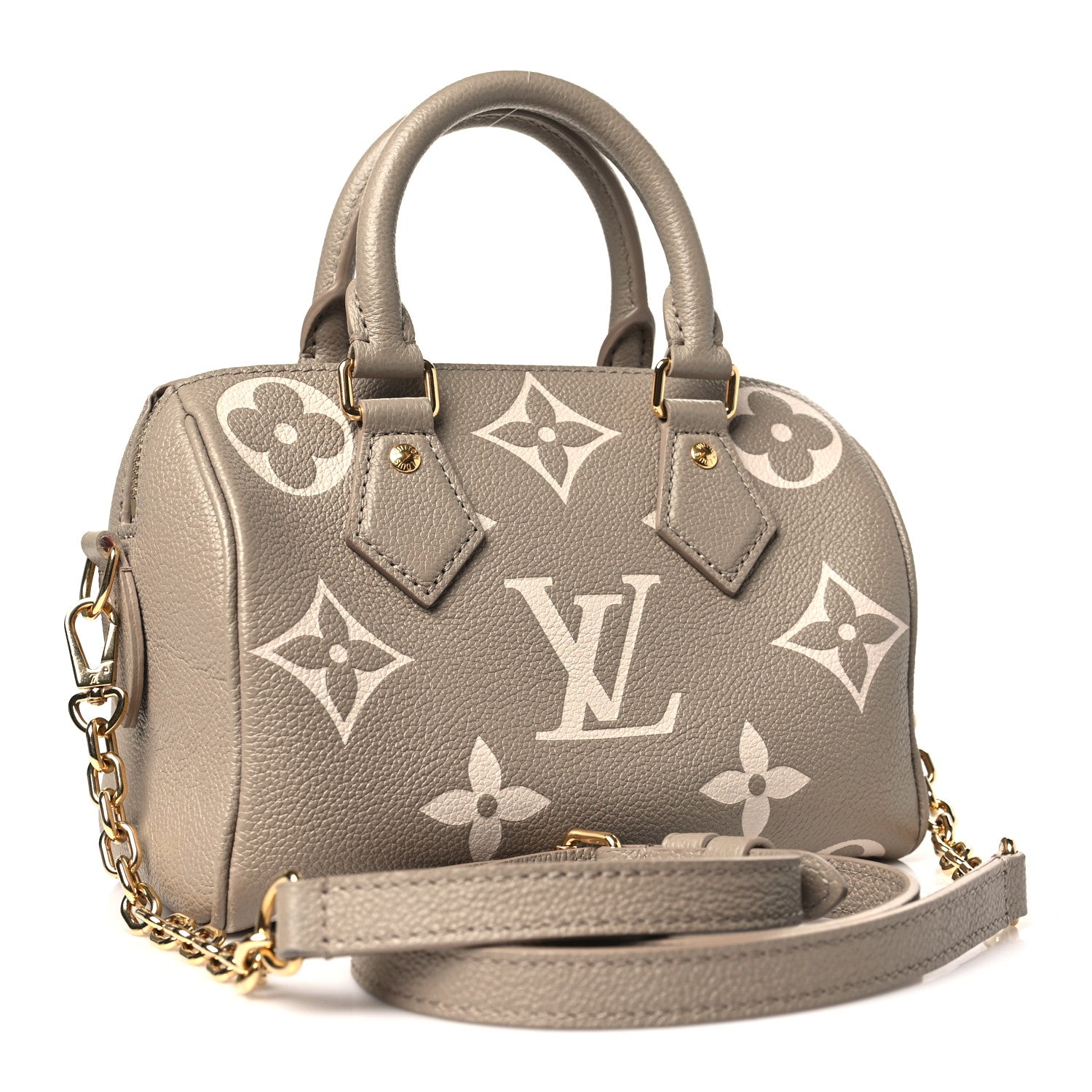 Louis Vuitton Empreinte Monogram Giant Speedy Bandouliere 20 Creme Beige 3 of 9