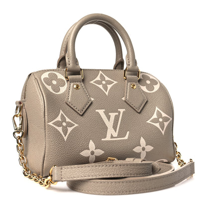 Louis Vuitton Empreinte Monogram Giant Speedy Bandouliere 20 Creme Beige 3 of 9