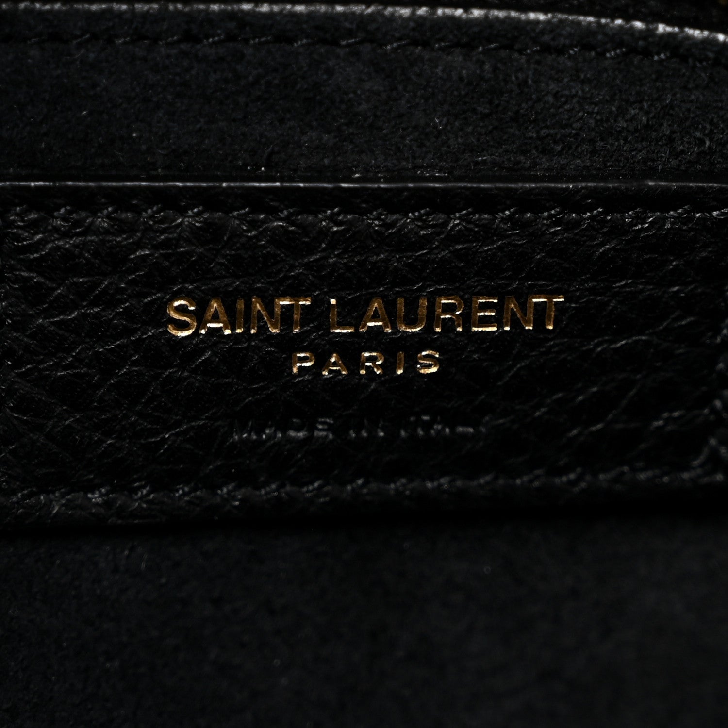 Saint Laurent Grained Deerskin Bea Tote Black 6 of 12