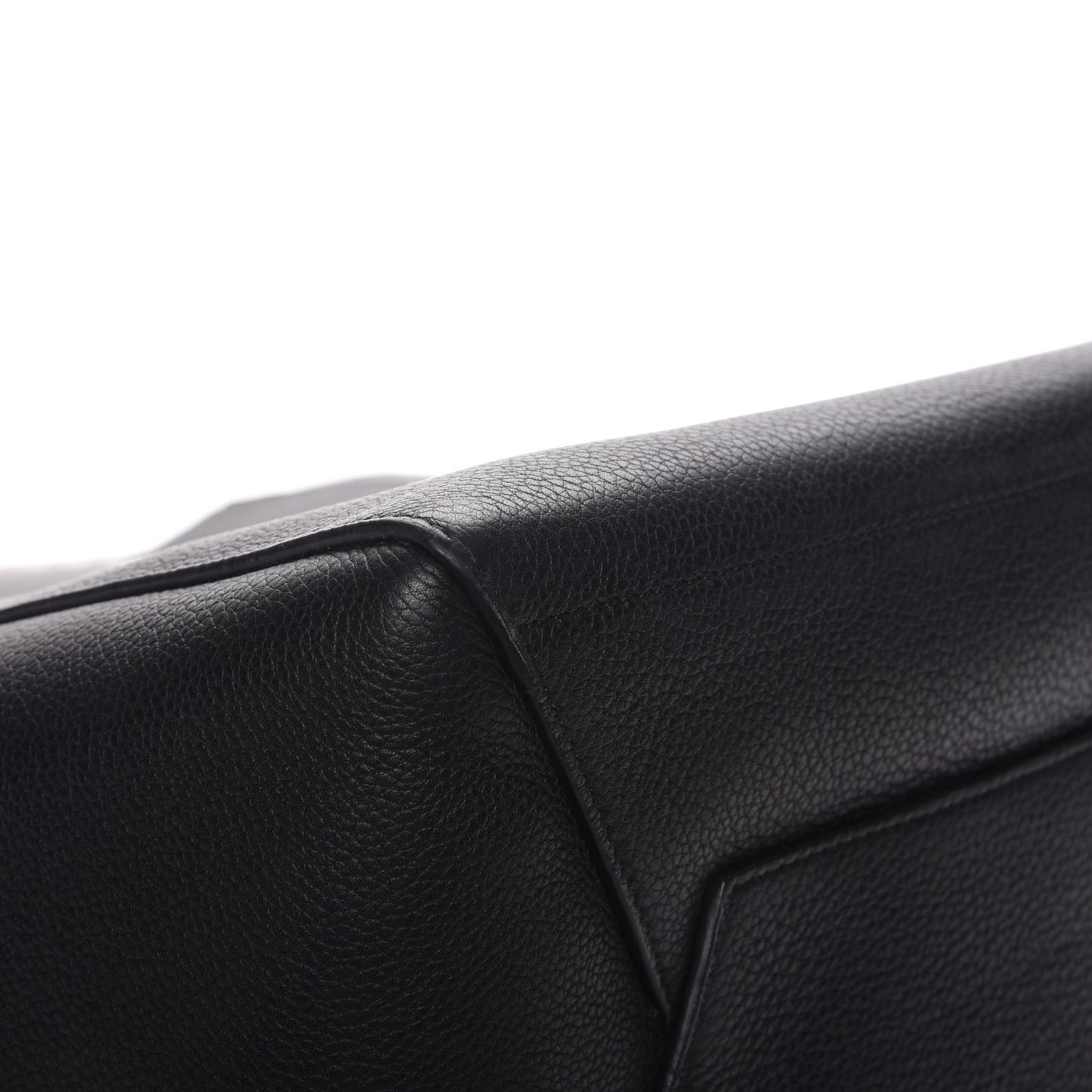 Soft Grained Calfskin Sangle Bucket Bag Black
