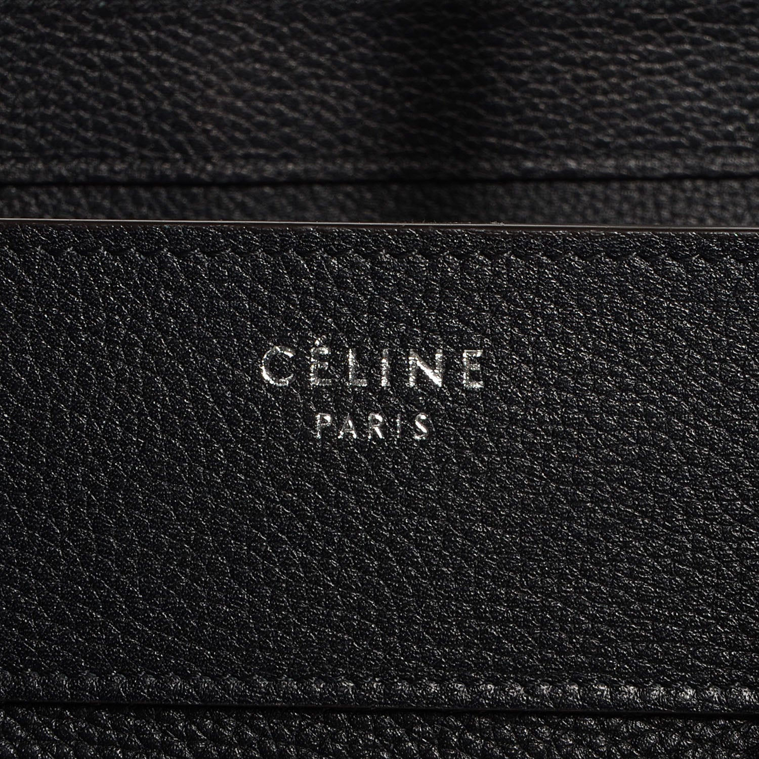 Celine Drummed Calfskin Mini Luggage Black 8 of 9