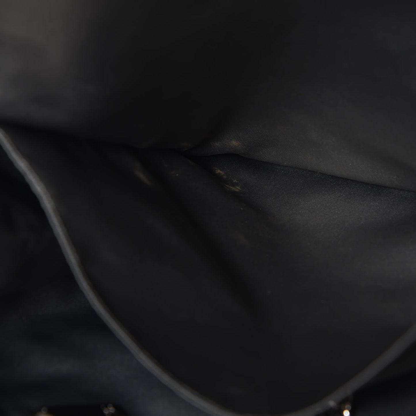 Metallic Crackled Calfskin Perforated Drill Shoulder Bag Gold