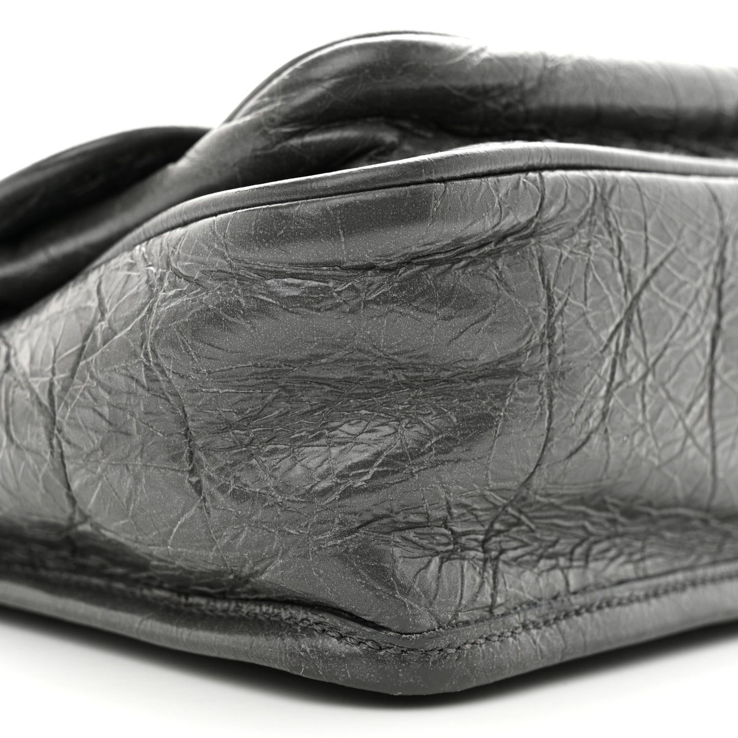 Crinkled Calfskin Matelasse Monogram Baby Niki Chain Satchel Storm