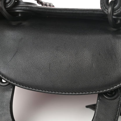 Christian Dior Smooth Calfskin Painted Mini Heart Clover Lady Dior Black Red 13 of 16