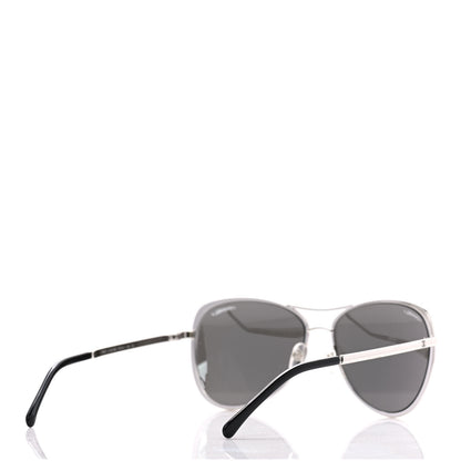 Chanel Mirrored Pilot Summer Sunglasses 4223 Silver 4 of 8