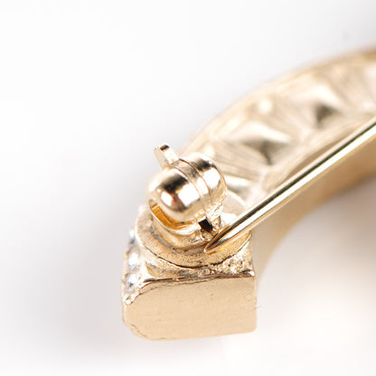 Chanel Baguette Crystal CC Brooch Gold 3 of 3