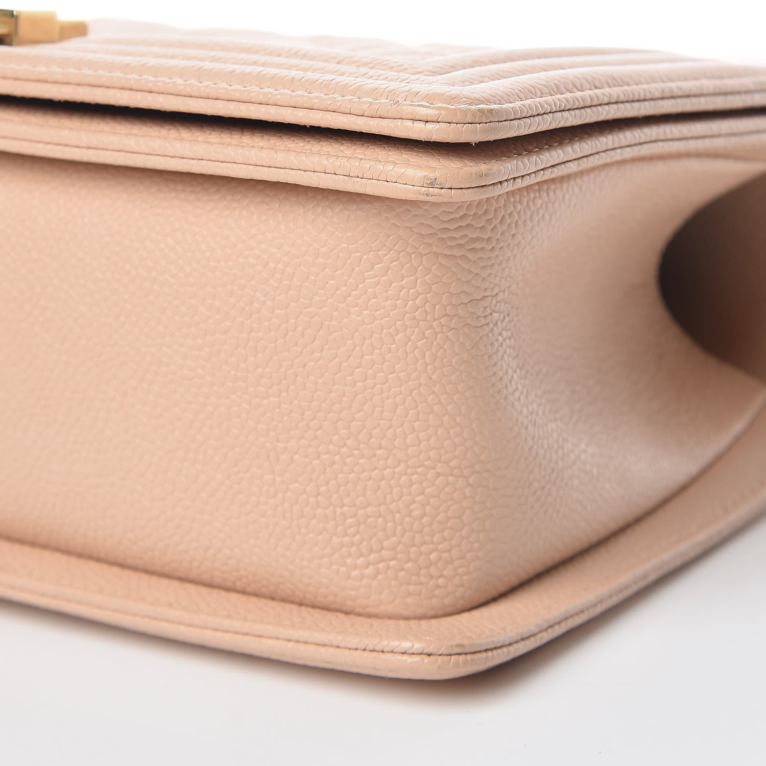 Chanel Caviar Quilted Medium Boy Flap Beige 9 of 14