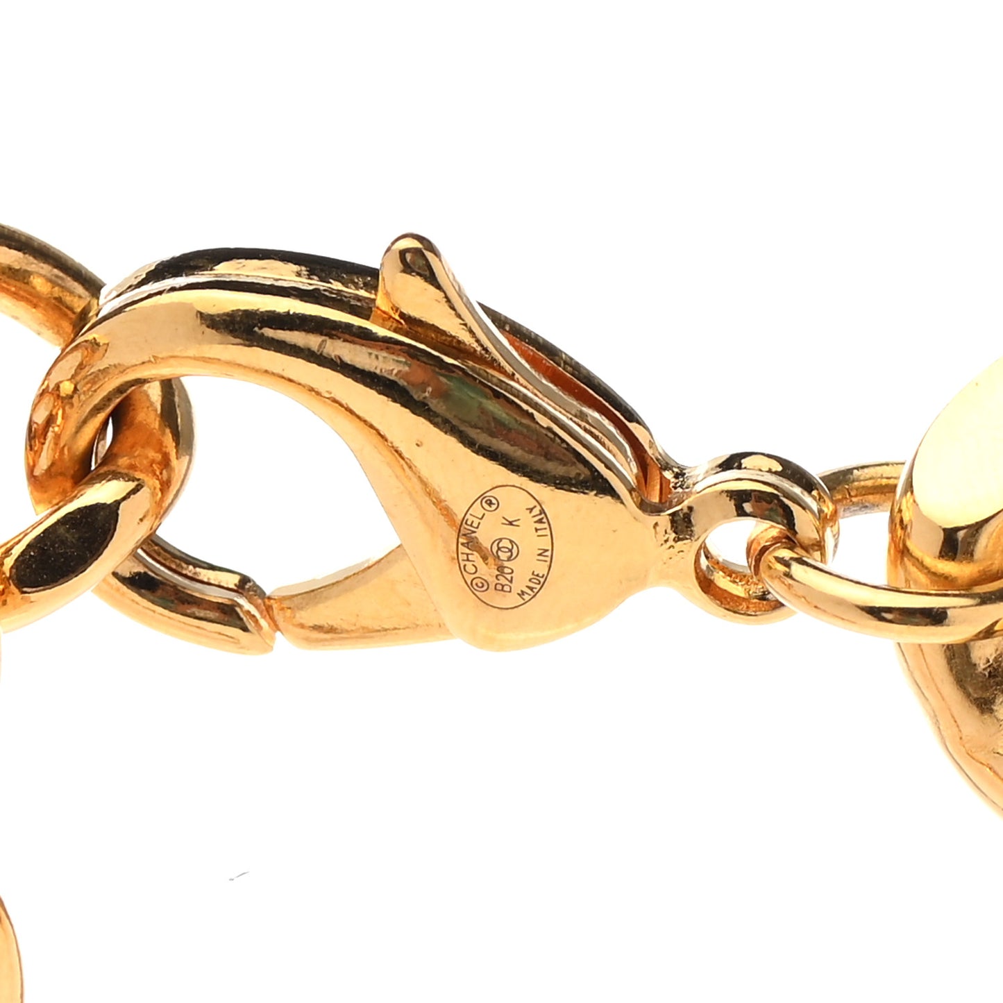 Metal Pearl Resin Obazine CC Choker Gold Black