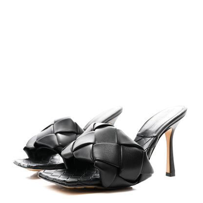 Bottega Veneta Nappa Maxi Intrecciato Lido Mule Sandals 37.5 Black 3 of 8
