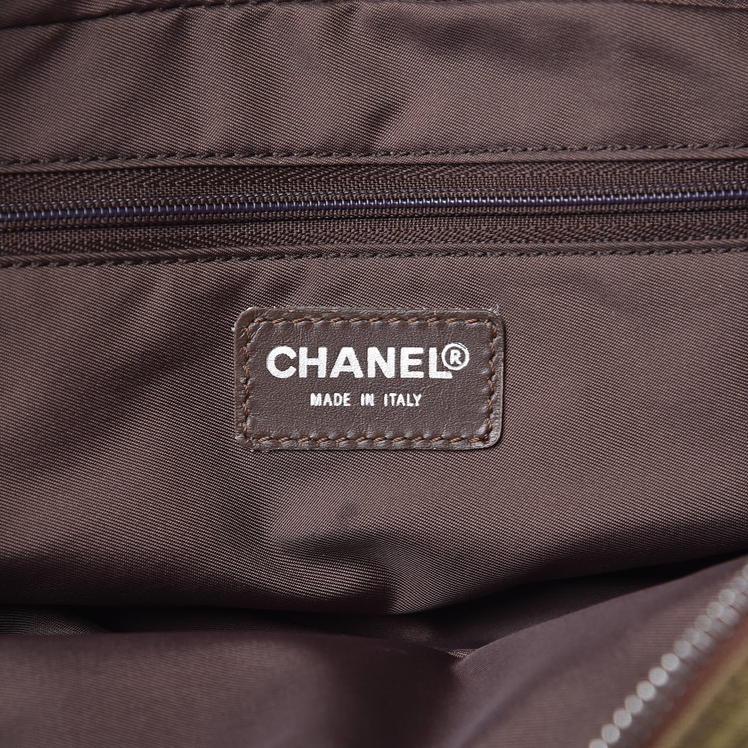 Chanel Nylon Travel Bowler Brown 6 of 10