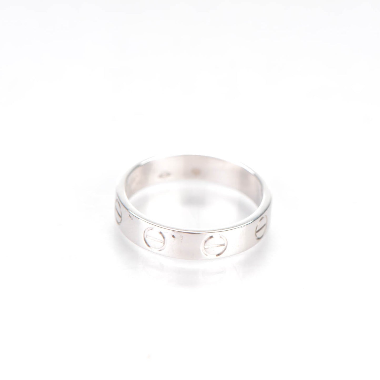 18K White Gold 4mm LOVE Wedding Band Ring 47 4