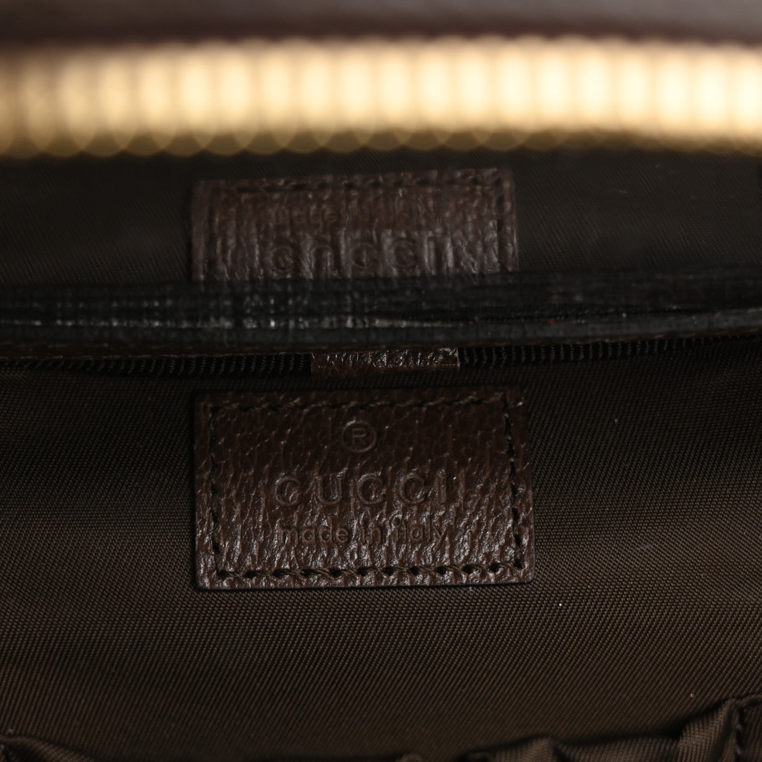 Gucci GG Supreme Monogram Textured Calfskin Web Ophidia Vanity Cosmetic Case Beige Ebony New Acero 6 of 7