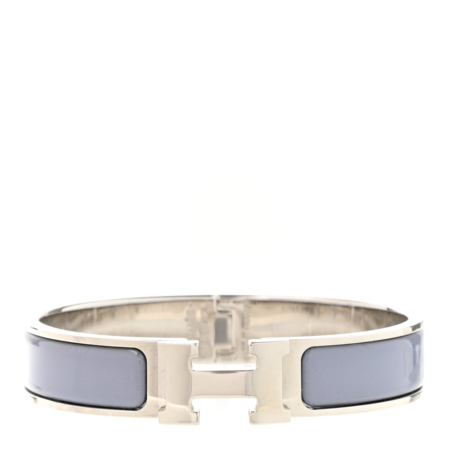 Enamel Narrow Clic Clac H Bracelet PM Bleu Lin