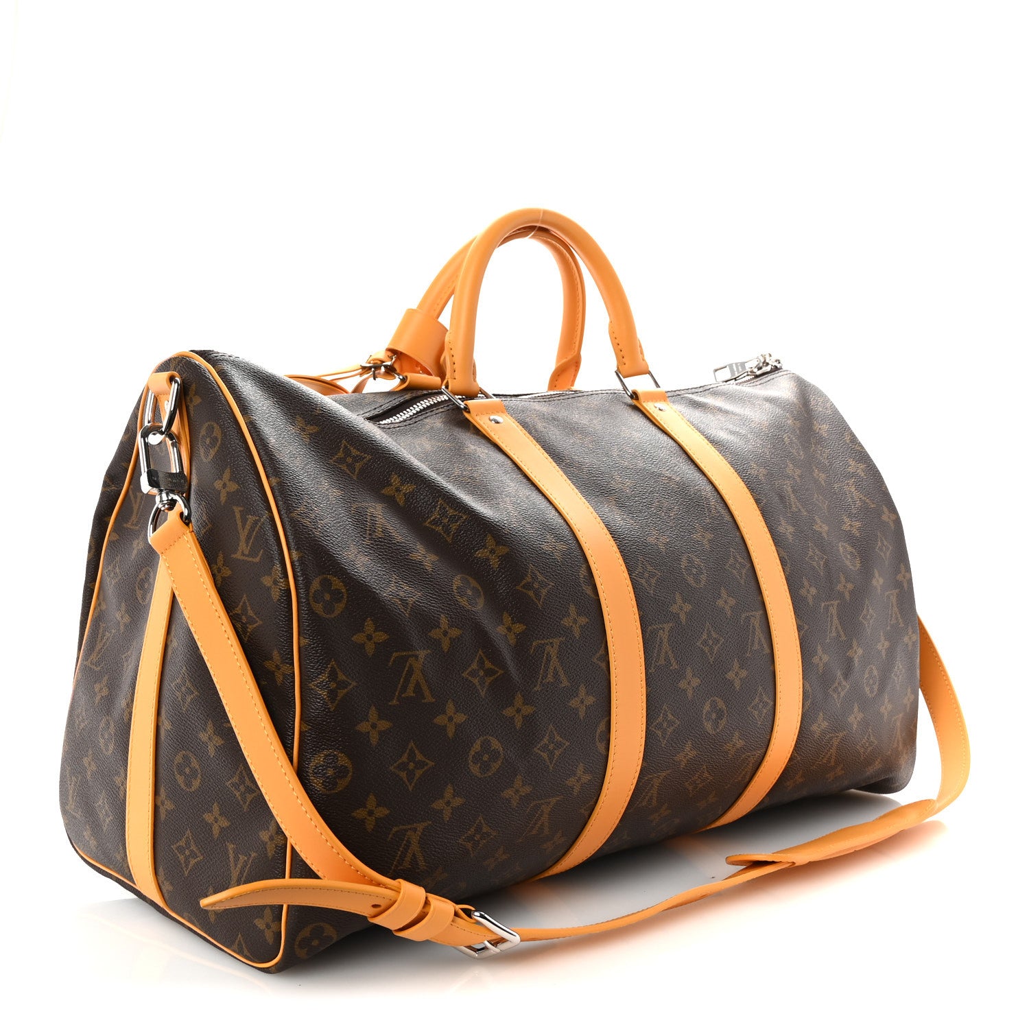 Louis Vuitton Monogram Macassar LV Colormania Keepall Bandouliere 50 Safran Yellow 2 of 8