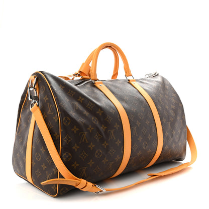 Louis Vuitton Monogram Macassar LV Colormania Keepall Bandouliere 50 Safran Yellow 2 of 8