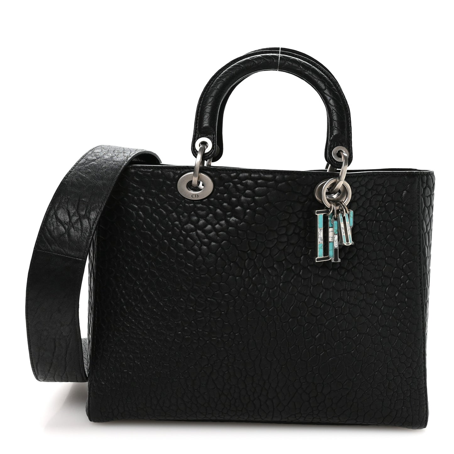 Canyon Grained Lambskin Large Lady Dior Black
