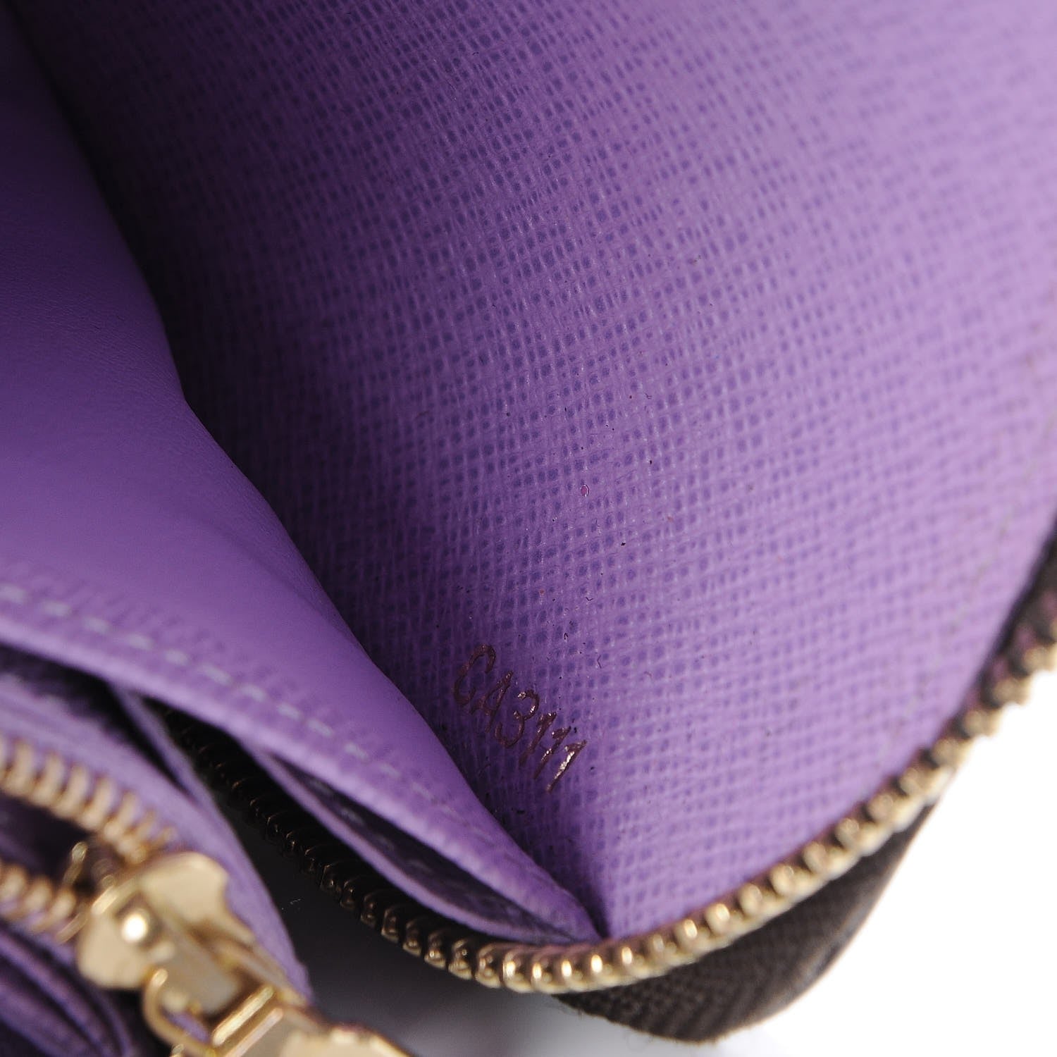 Louis Vuitton Damier Ebene Illustre Zippy Wallet Violet 7 of 11