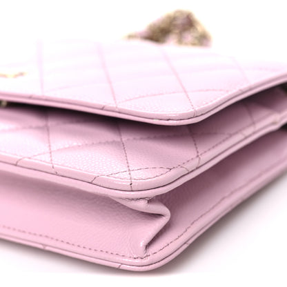 Chanel Caviar Quilted Wallet on Chain WOC Light Pink 11 of 12