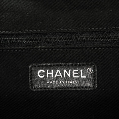 Chanel Grained Calfskin Stitched Accordion Shoulder Bag Black 6 of 7