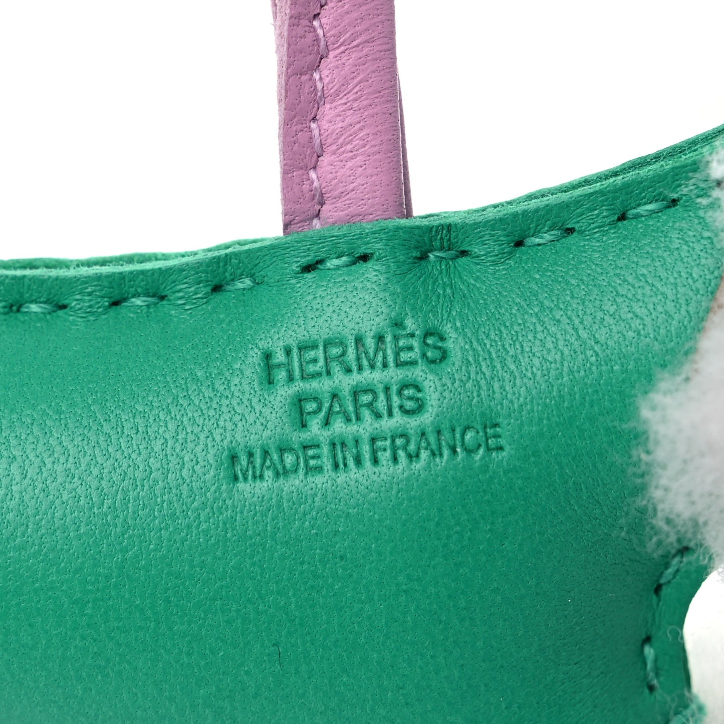 Milo Lambskin Shearling Budy Charm Menthe Mauve Sylvestre
