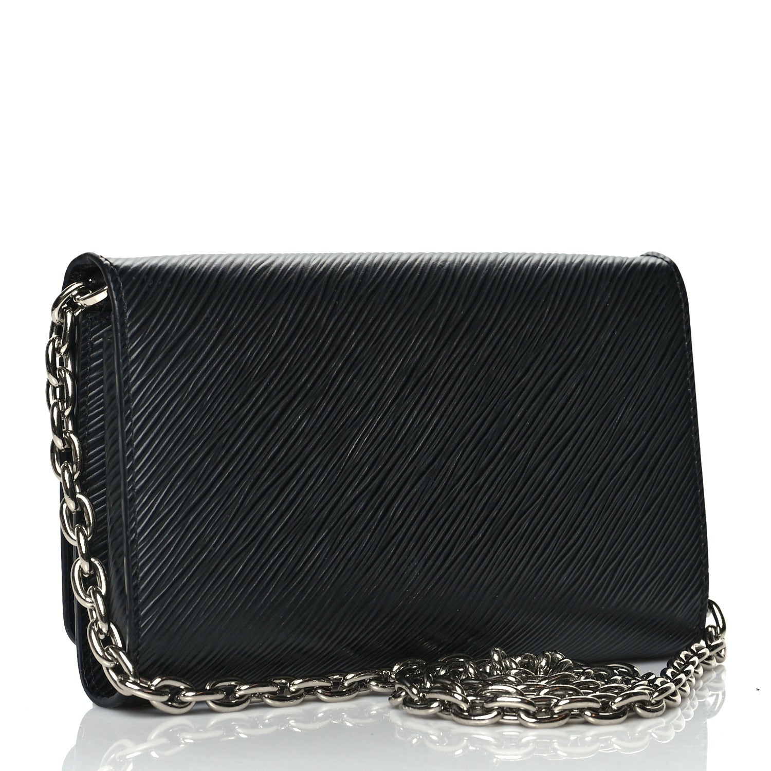 Louis Vuitton Epi Twist Chain Wallet Black 3 of 9