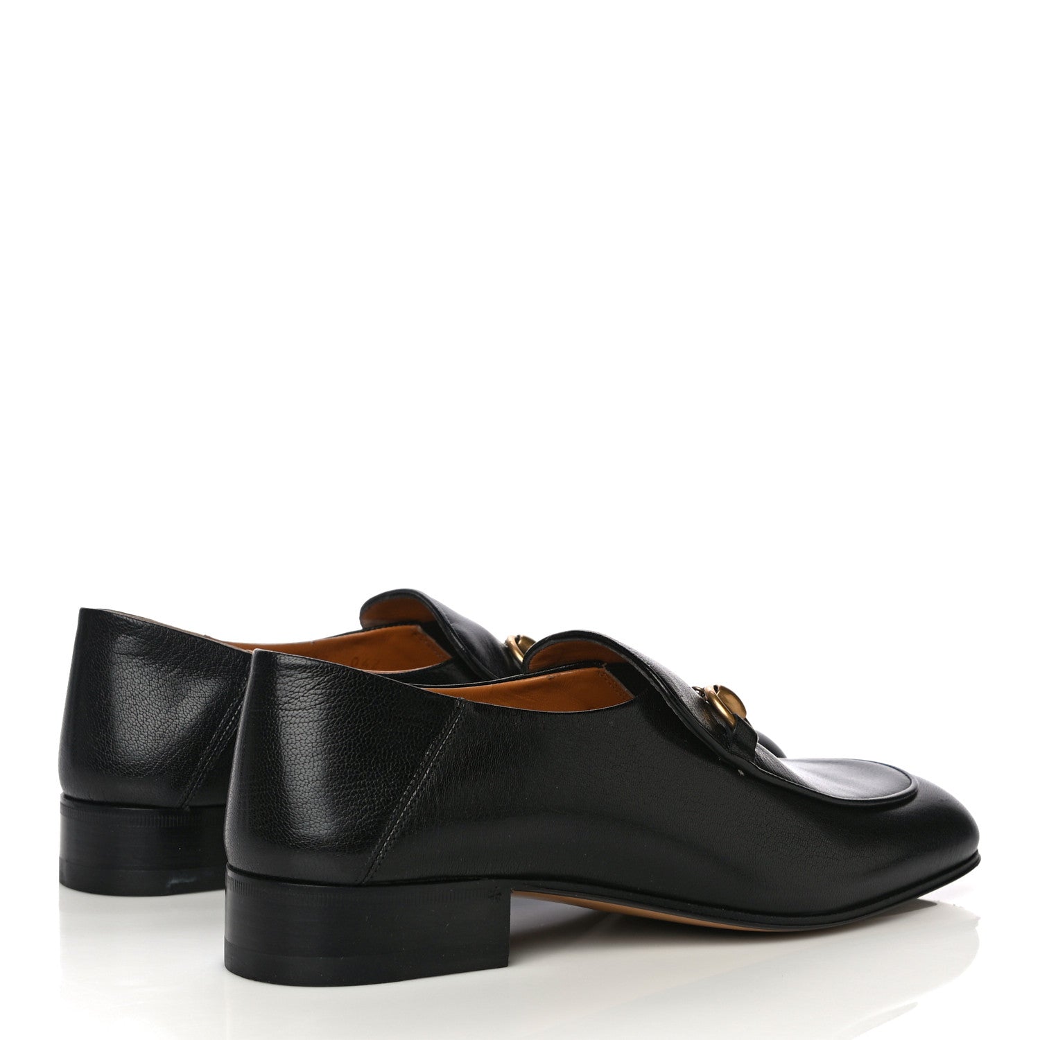 Gucci Goatskin Womens Horsebit Loafers 38 Black 4 of 16