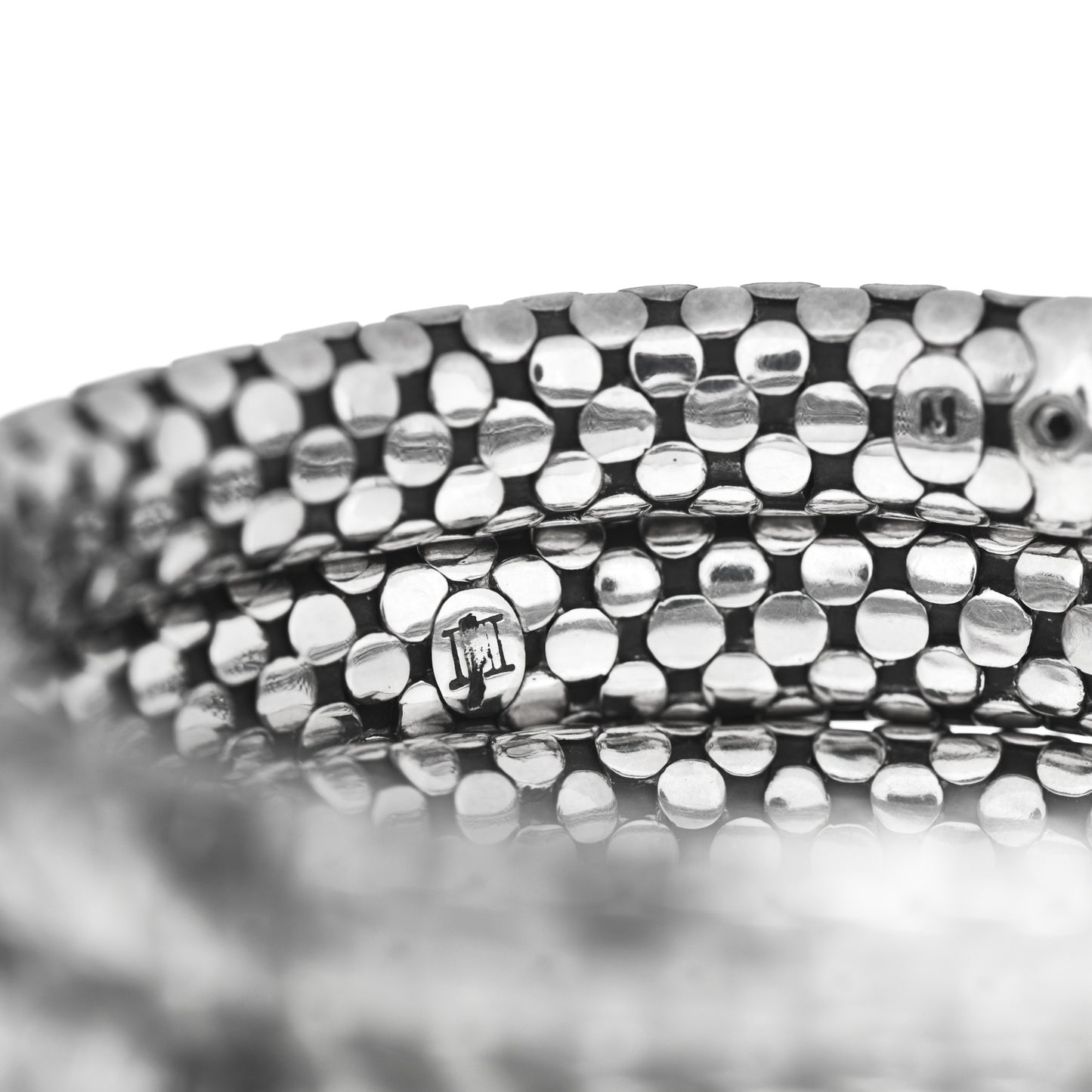 Sterling Silver Dot Double Coil Bracelet