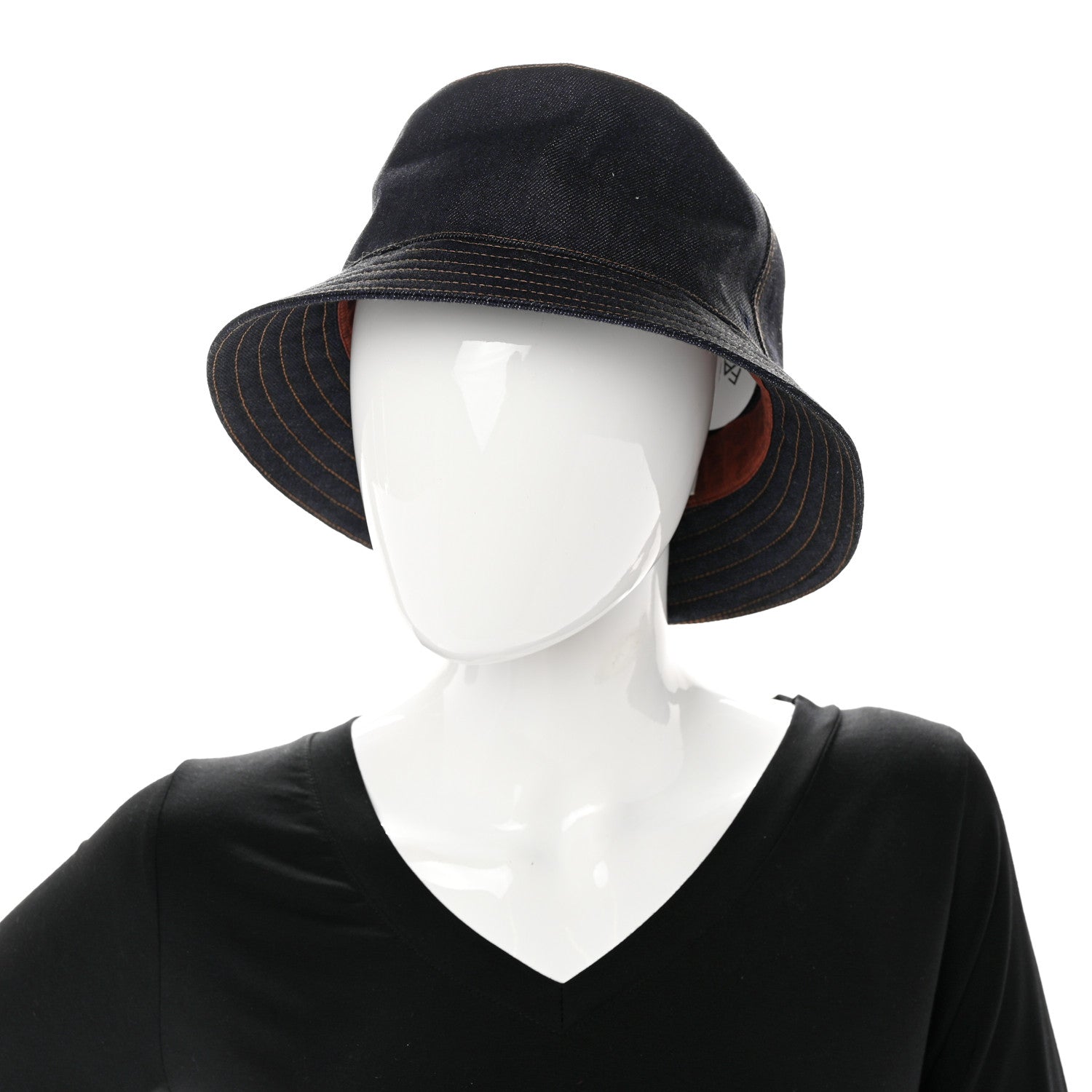 Hermes Denim Fred Bucket Hat 60 Indigo 2 of 10