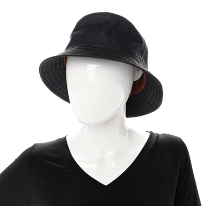 Hermes Denim Fred Bucket Hat 60 Indigo 2 of 10