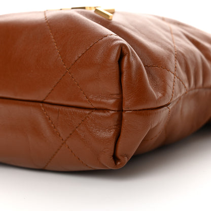 Chanel Shiny Calfskin Quilted Mini Chanel 22 Light Brown 10 of 10