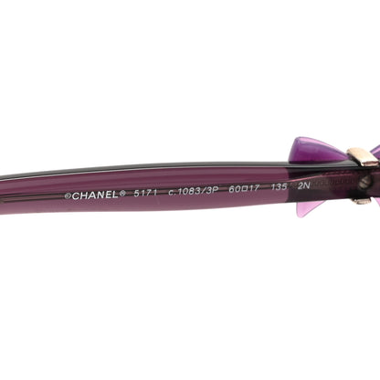 Chanel Acetate CC Bow Sunglasses 5171 Purple 5 of 8